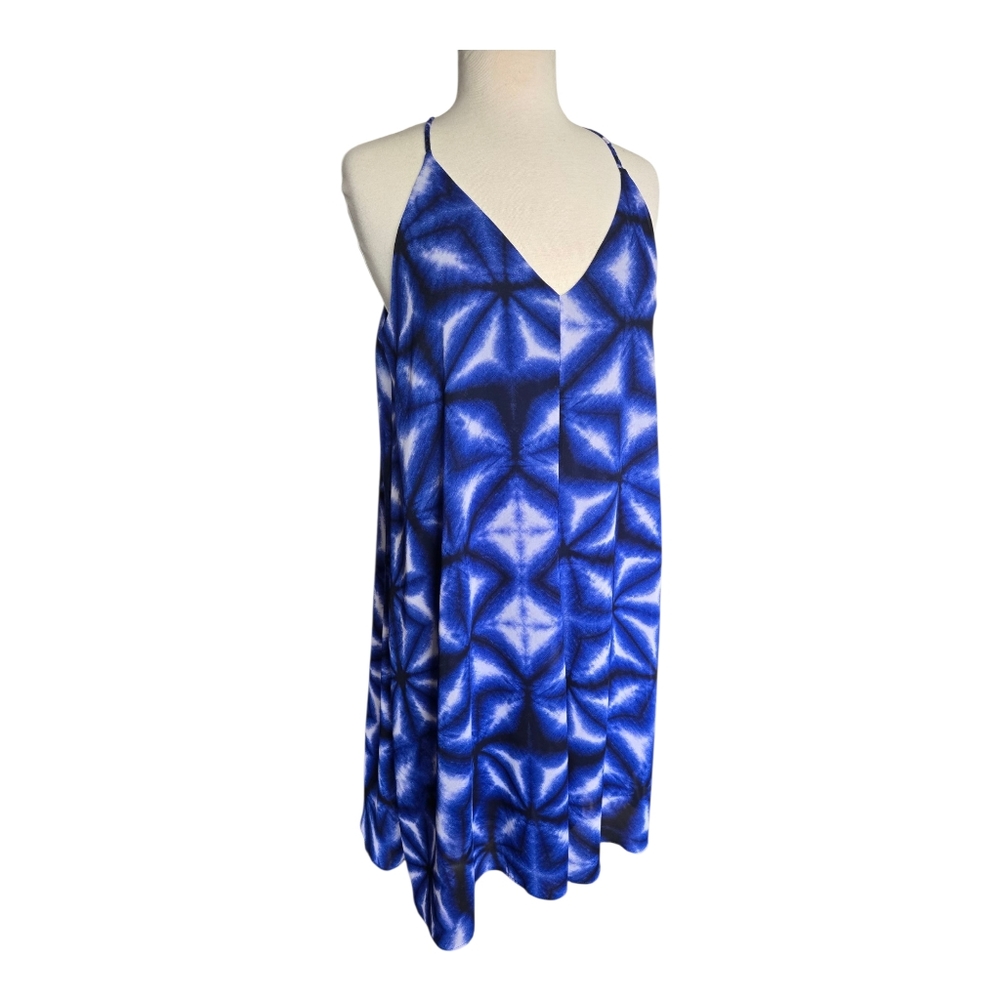 Calvin Klein Vibrant Blue Geometric Print Dress